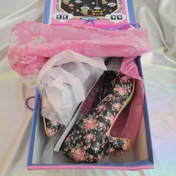 Irregular Choice Marma Ladies Size 42 in BLACK - Low Heel Rococo Style Shoes NIB - Picture 13 of 14